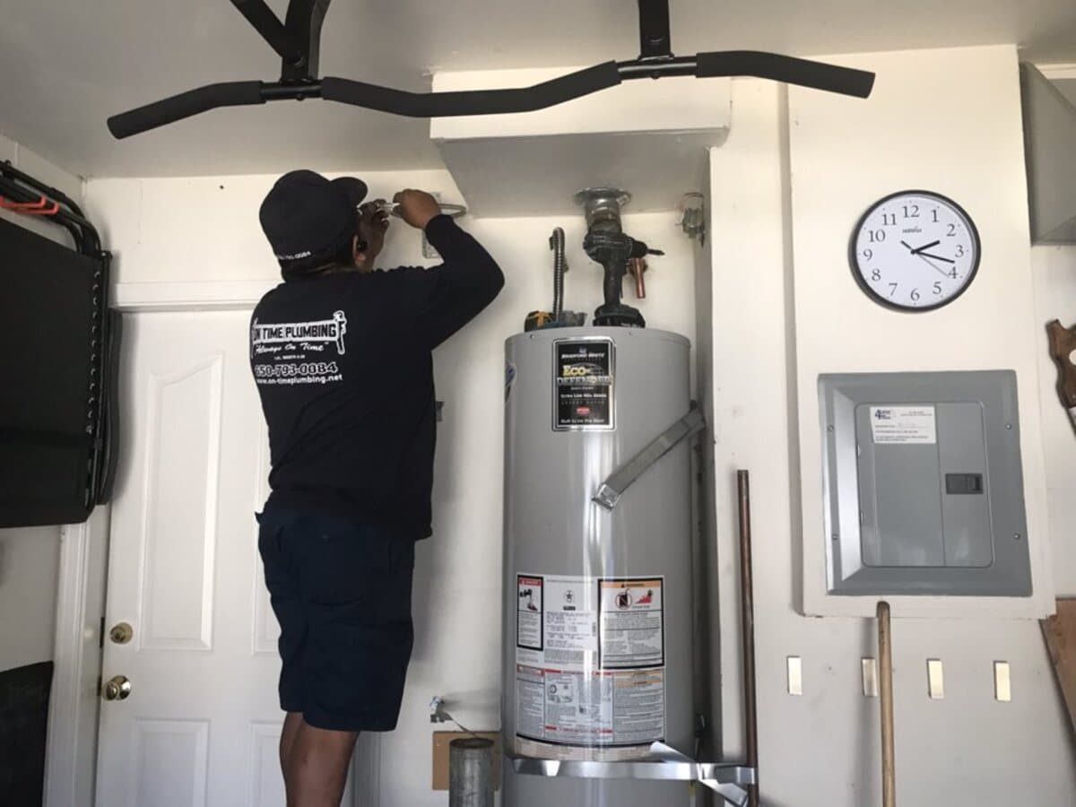 Water heater installation by On Time Plumbing
